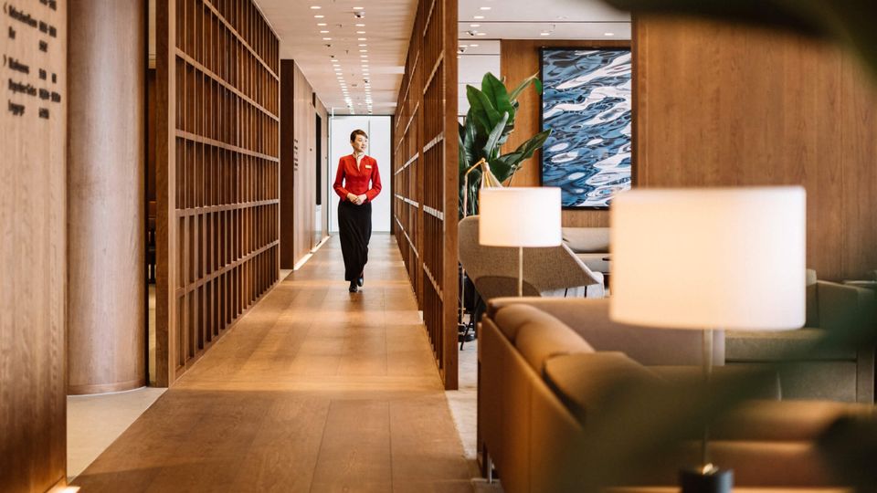 Cathay Pacific's The Bridge lounge at Hong Kong.