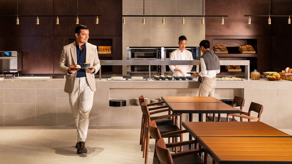 Cathay Pacific's The Bridge lounge at Hong Kong.