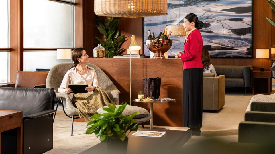 Cathay Pacific's The Bridge lounge at Hong Kong.