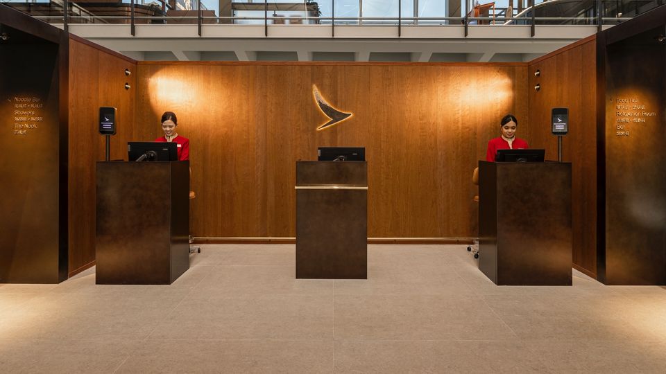 Cathay Pacific's The Bridge lounge at Hong Kong.