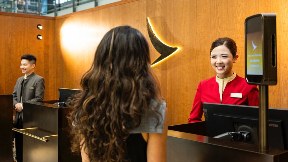 Cathay Pacific's The Bridge lounge at Hong Kong.