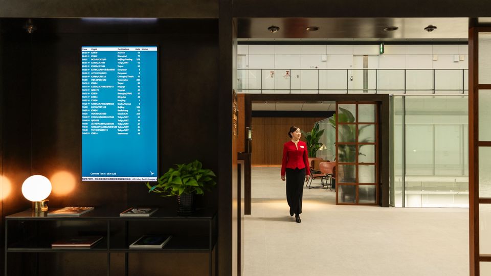 Cathay Pacific's The Bridge lounge at Hong Kong.