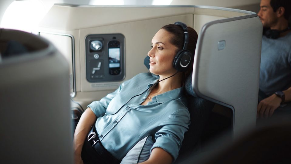 Cathay Pacific's A350 business class.
