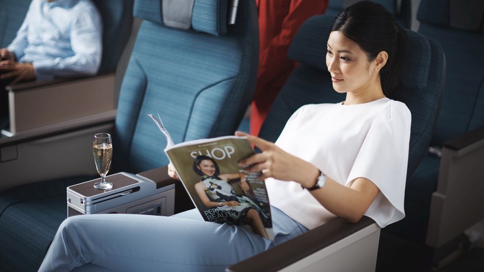 Cathay Pacific's A350 premium economy.
