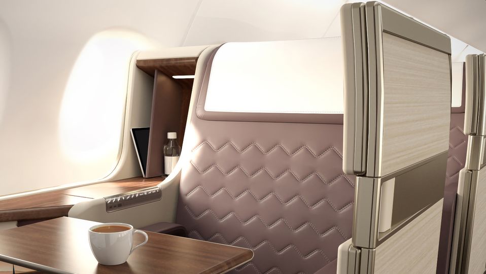 DCA Design International's 2014 business class suite concept for Singapore Airlines.