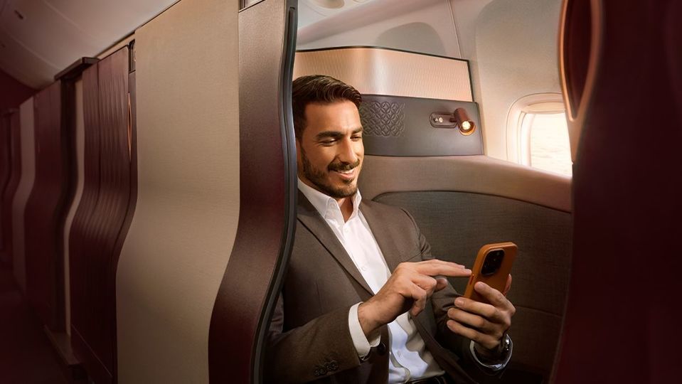 Qatar Airways' Starlink Wi-Fi is fast, free and unlimited.