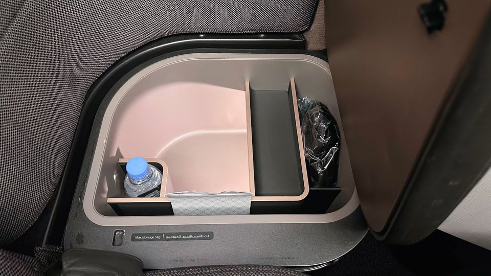This area is ideal for your phone, reading glasses and amenity kit.