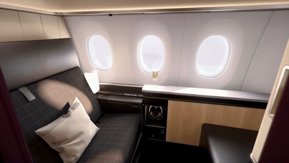 Swiss' new A350 first class.