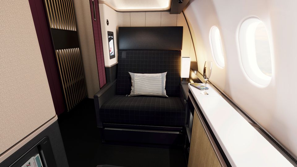 Swiss' new A350 first class.