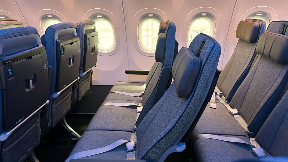 Qantas' A321XLR economy class.