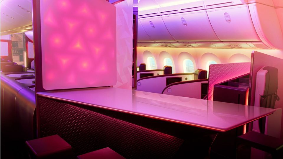 Virgin's 787 bar.
