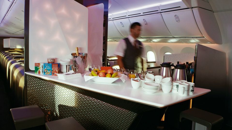 Virgin's 787 bar.