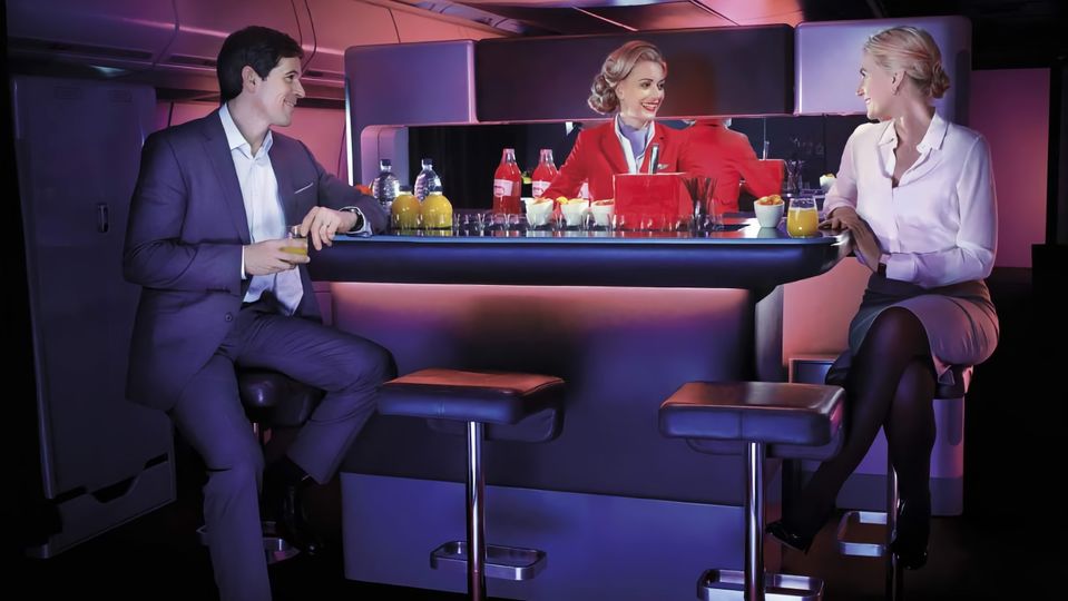 Virgin's 747 bar.