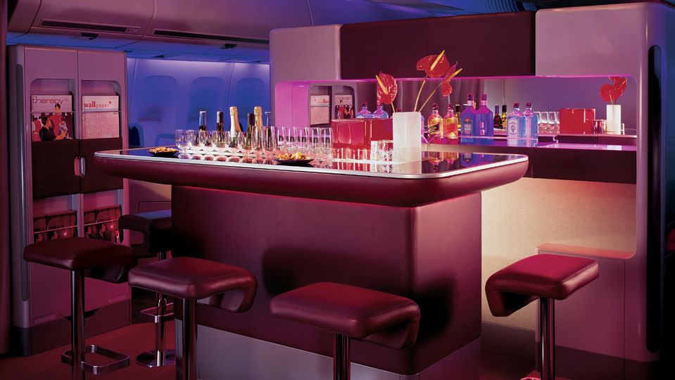 Virgin's 747 bar.