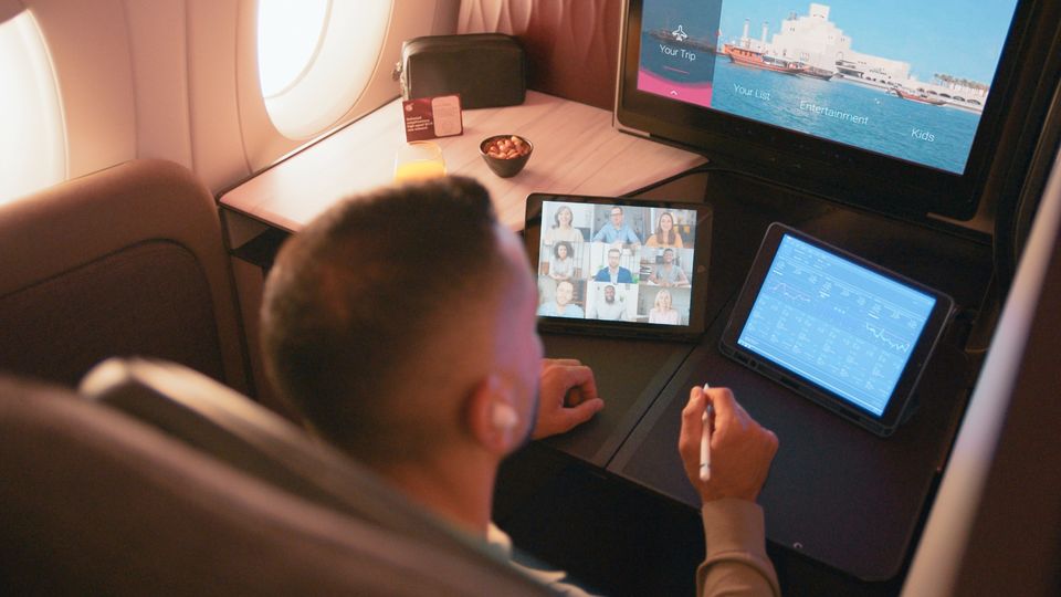 Qatar Airways' Starlink Wi-Fi has plenty of bandwidth to share around.