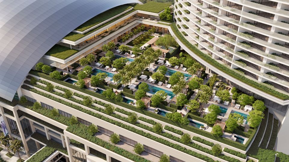 Lush greenery on IR2's Podium level.