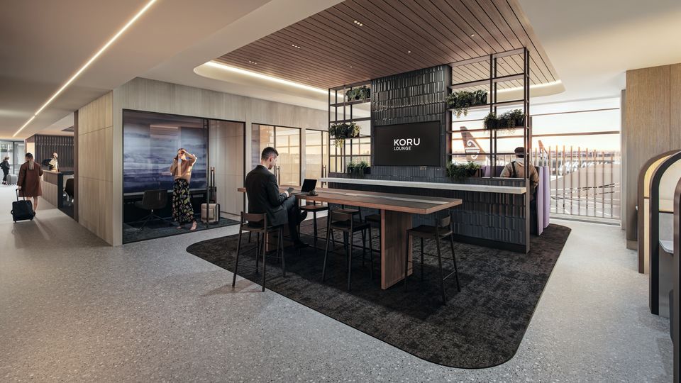 Air New Zealand's new-look international lounge at Auckland.