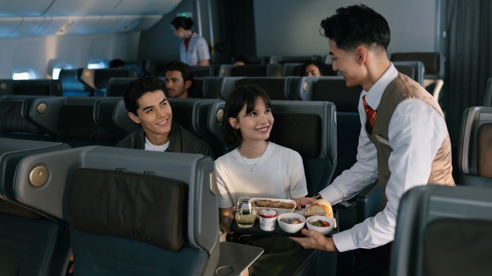 The Premium Economy dining experience is a step closer to Business.
