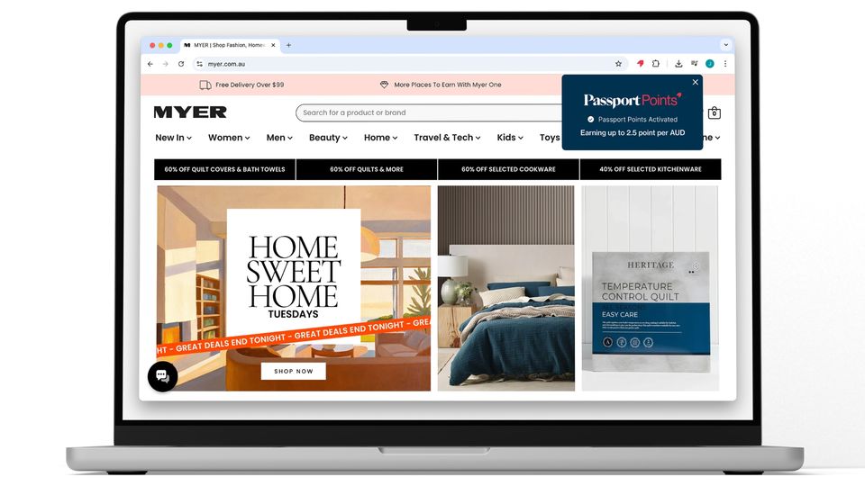 Passport Points can be earned at over 300 retail partners in Australia.