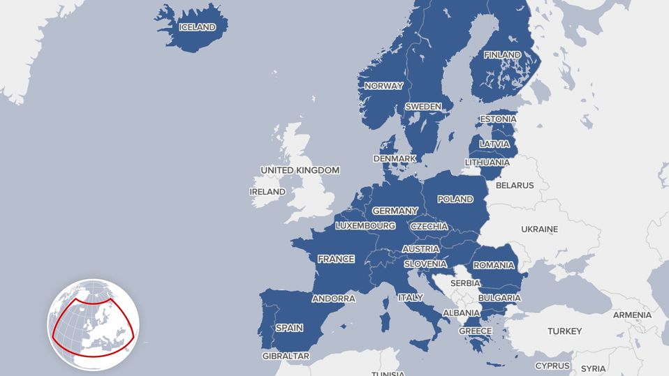The EES system will be in place across the EU's 29-country Schengen Zone.