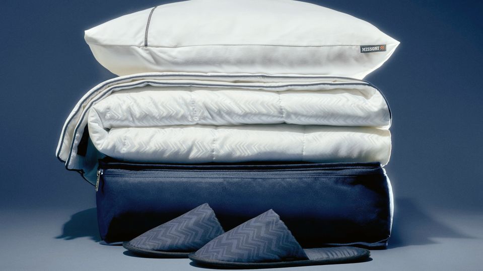 New Missoni bedding for Delta One passengers.