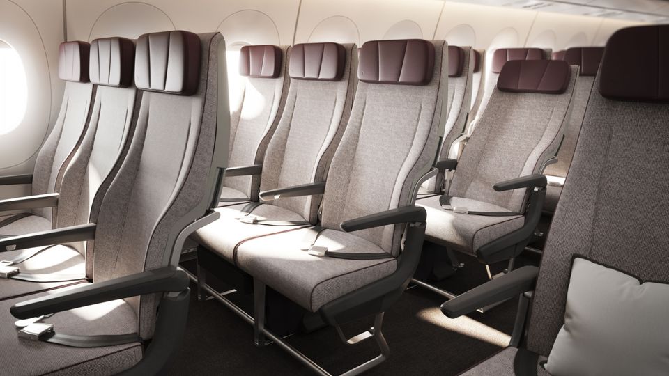 Qantas has selected Recaro's R3 economy recliner as its future long-range economy seat.