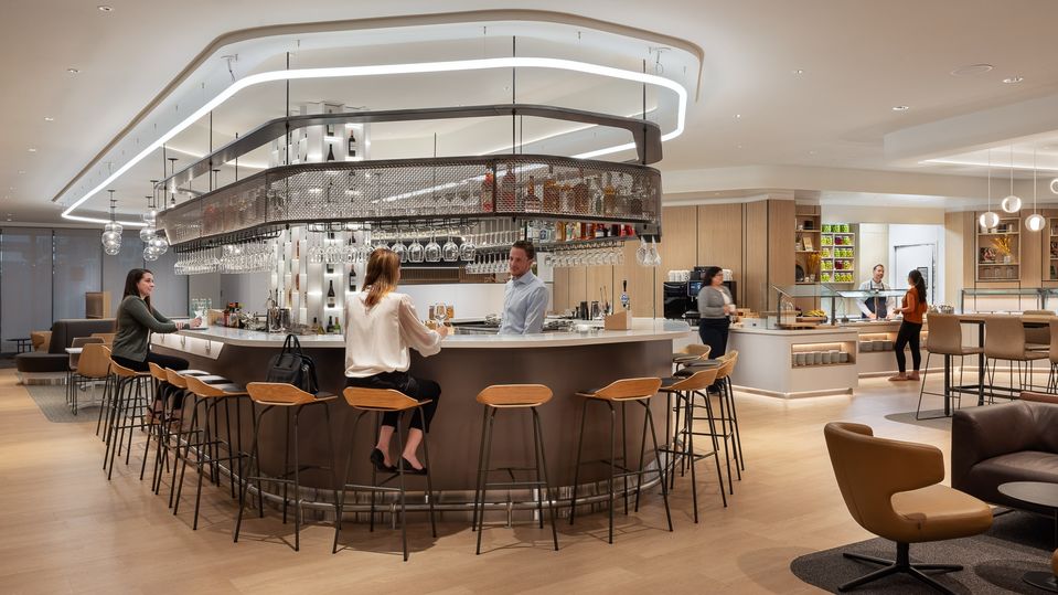 Lufthansa's new international lounge template includes the Skyline Bar.