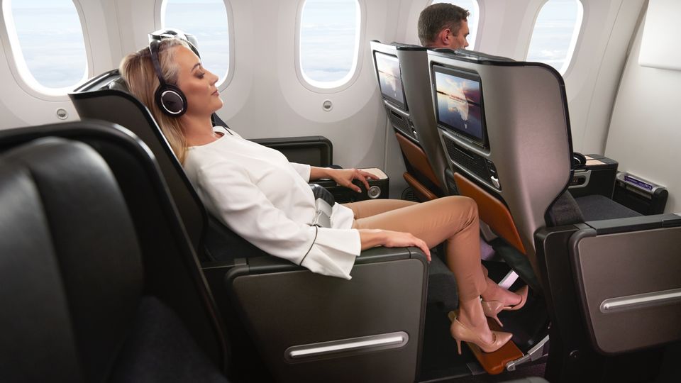 Qantas passengers often struggle with the 'foot hammock' of the current premium economy seat.