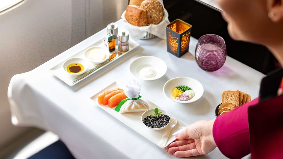 Qatar Airways already serves caviar on selected business class flights.