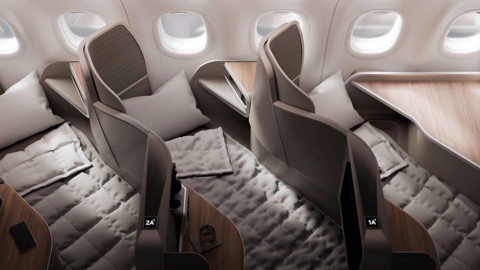 Iberia's A321XLR business class, based on the Vantage Solo platform.