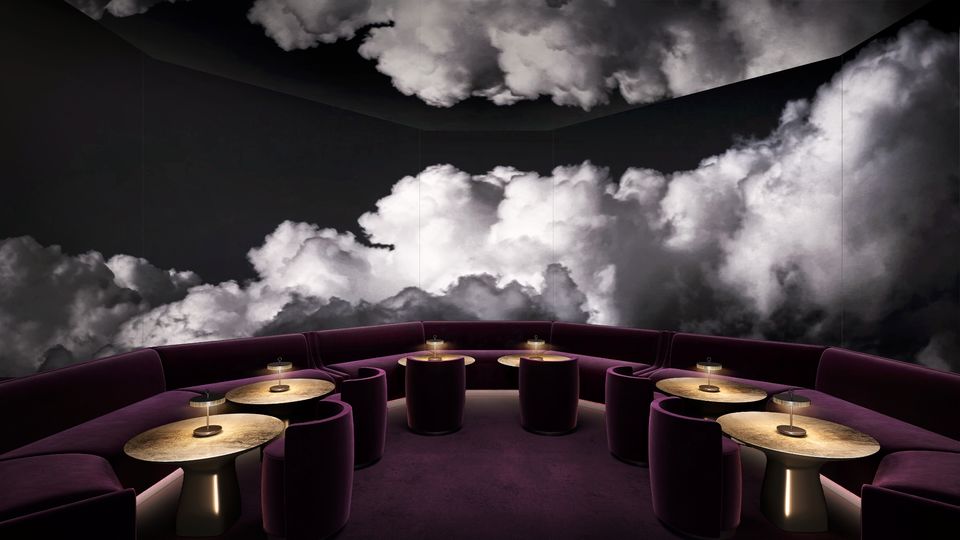 The Immersive Room at Riyadh Air's new Hafawa Lounge.