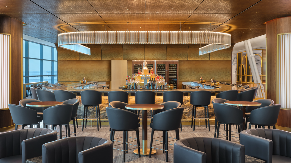Impressive cocktail bars are another element of the Delta One lounge formula.
