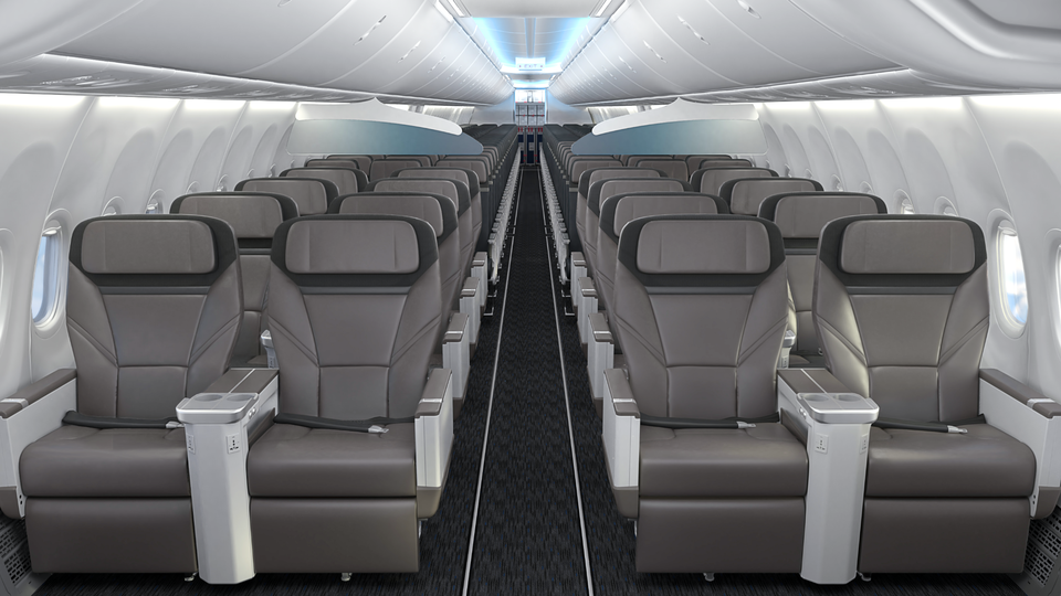Alaska Airlines' latest Boeing 737 business class features the Recaro R5.