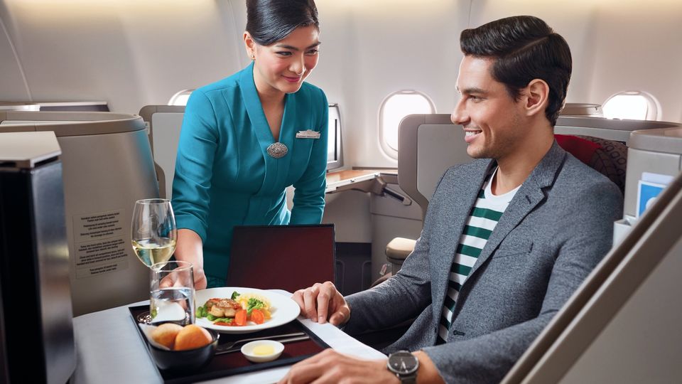Enjoy Garuda's full-service business class to Indonesia, Europe and Asia.