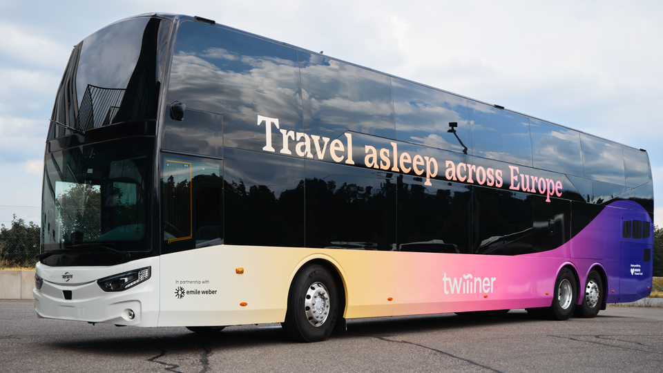 On board Europe's new Twiliner business class coach.