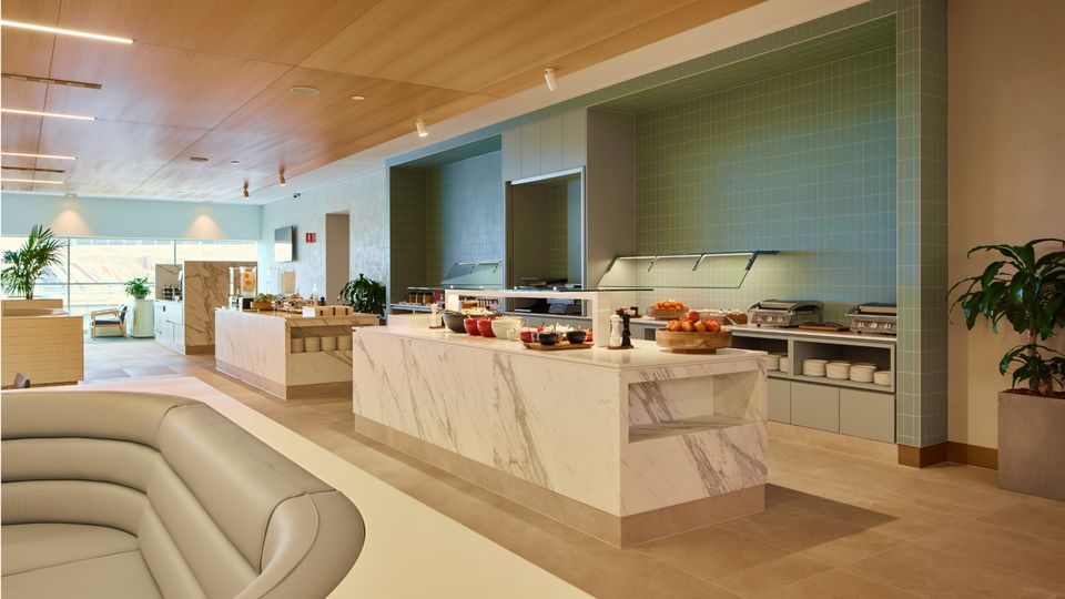The Qantas Club lounge at Adelaide.