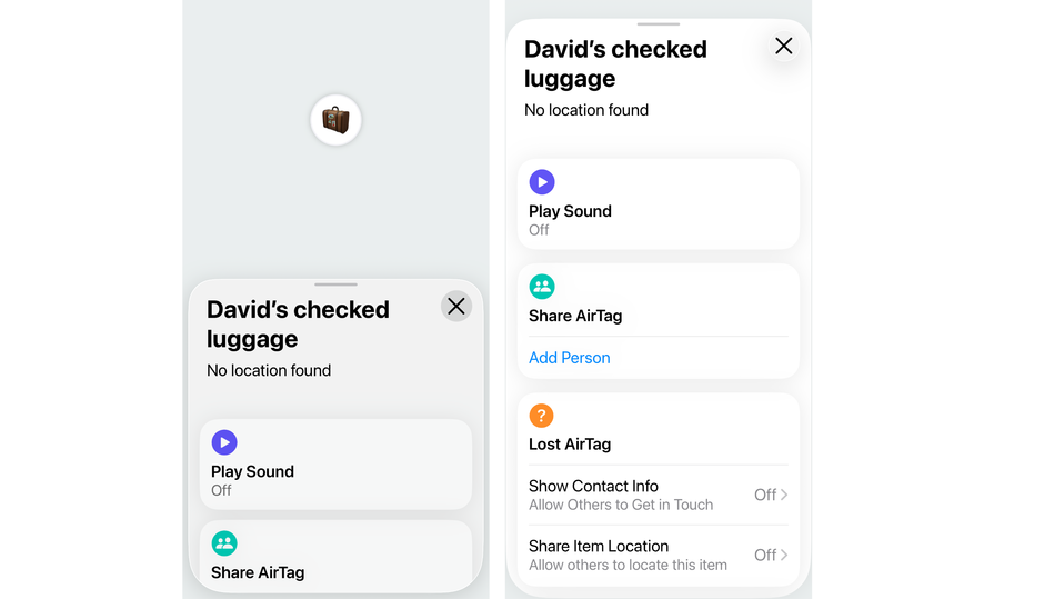 In the Find My app, tap your way through to the Lost AirTag option.