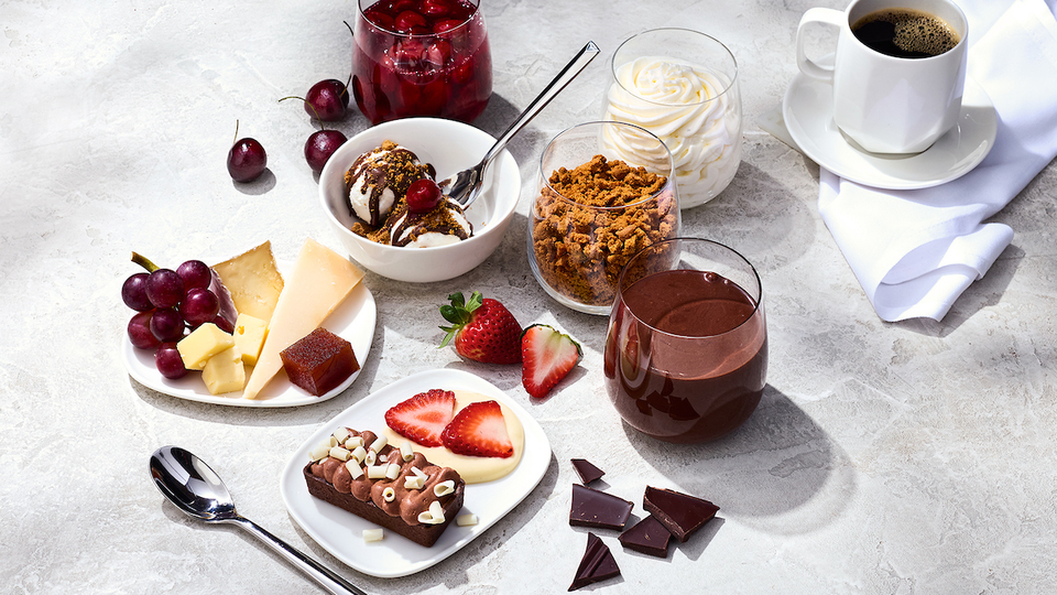 Delta's ice cream sundae toppings includes a must-have Bischoff crumble.