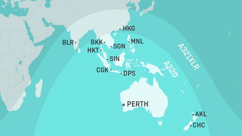 Qantas sees the A321XLR jets as an ideal fit for Perth-India.