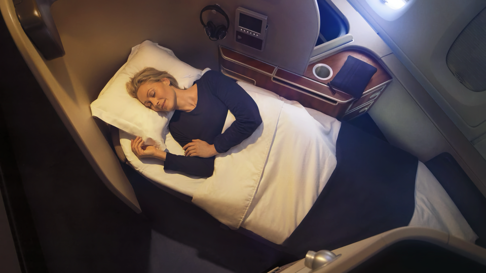 First class on the Qantas Airbus A380.