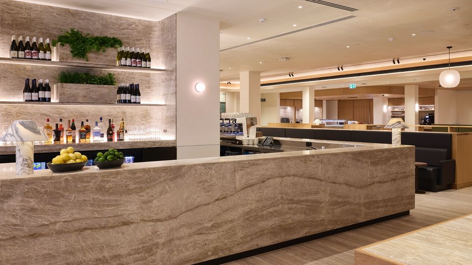 Qantas' new Auckland lounge.