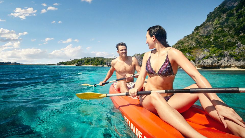 Slip away from the shore on a kayak and leave your cares behind.