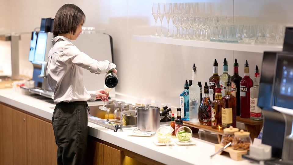Cathay Pacific's Paris CDG lounge.