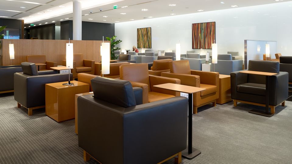 Cathay Pacific's Paris CDG lounge.