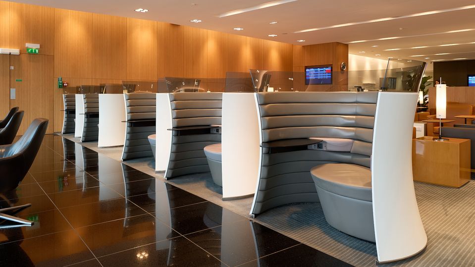 Cathay Pacific's Paris CDG lounge.