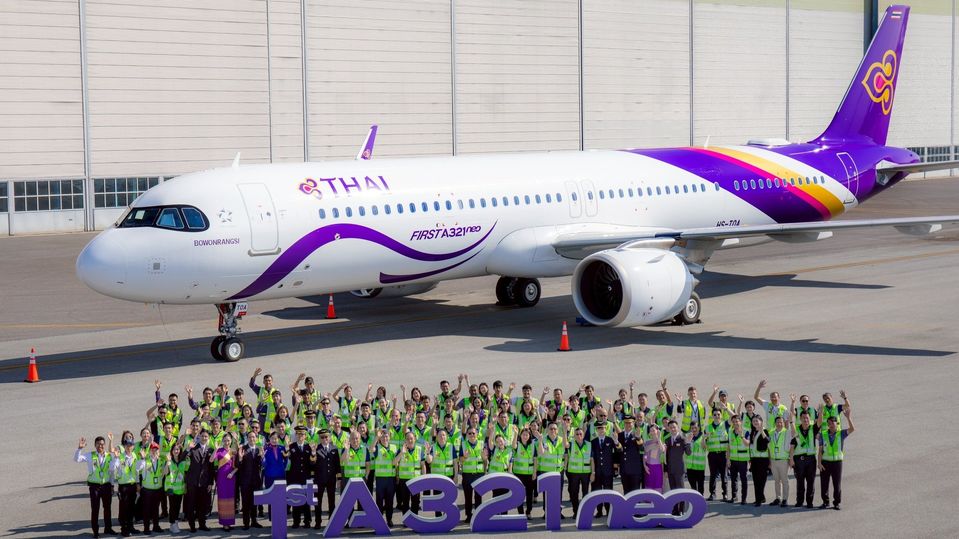 Thai Airways' first Airbus A321neo.