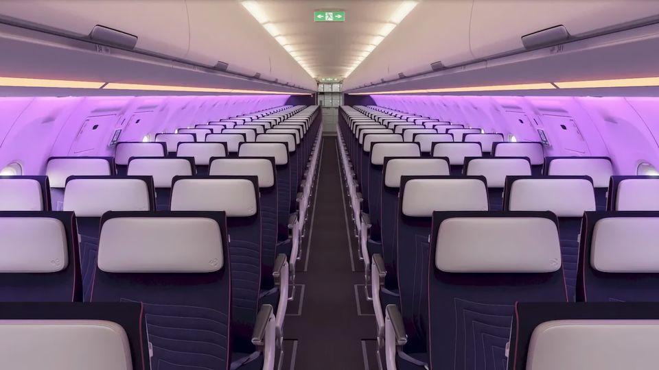Thai Airways' A321neo economy class.