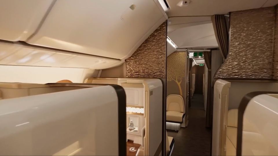 Emirates' new 777X business class.