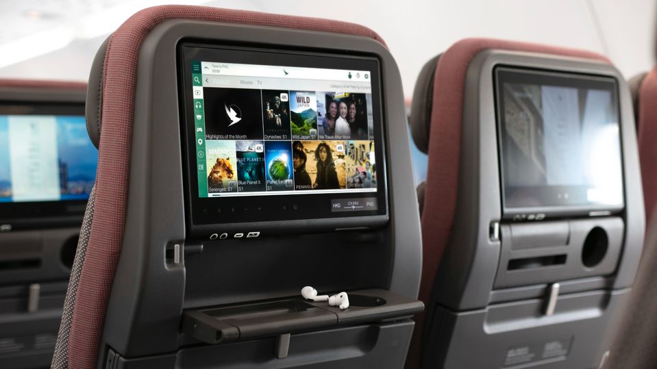 The new A321neo seats will have an enhanced IFE system and more Cathay-esque colour scheme.