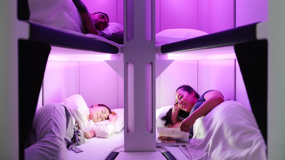 Air New Zealand's innovative 787 Skynest economy bunk beds.